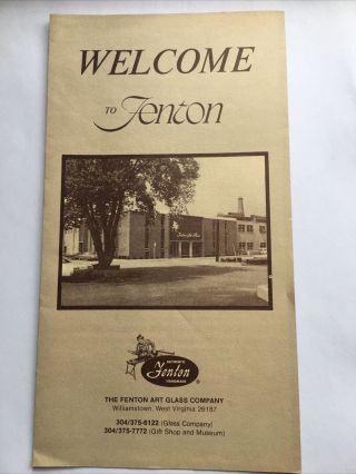 Fenton Art Glass Brochure - West Virginia