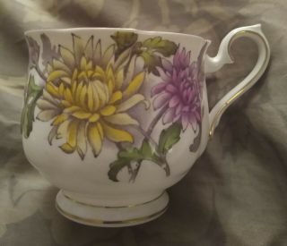 Vintage Royal Albert Handpainted Bone China Teacup - Chrysanthemum - No 11