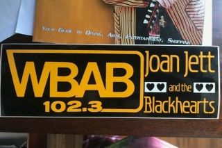 Joan Jett Vintage Radio Station Sticker