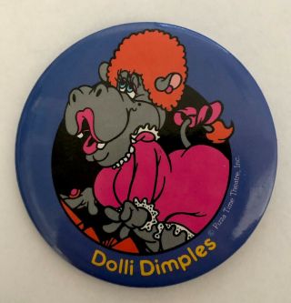 Vintage Dolli Dimples Pizza Time Theatre Button Chuck E Cheese