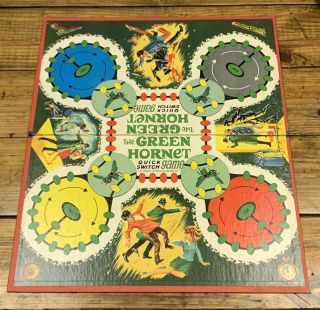 Vintage 1966 The Green Hornet Quick Switch Board Game Board Only Bruce Lee Rare