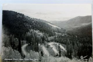 Wyoming Wy Teton Pass Jackson Hole Postcard Old Vintage Card View Standard Post