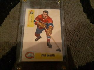1958 - 59 Parkhurst Phil Goyette Vintage Hockey Card 47 L@@k