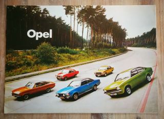 Opel Cars Sales Brochure,  Vintage 1970 
