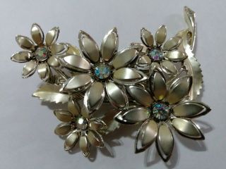 Vintage Coro Flower Brooch Pin
