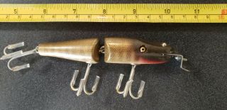 Vintage Creek Chub Jointed Pikie Glass Eye Fishing Lure