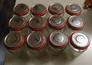 Vintage Group Of 12 Gerber Baby Food Jars - 2.  5oz