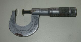 Rare Vintage Lufkin 0 - 1 " Outside Micrometer No.  8611