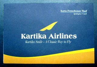 Kartika Card Karte Picture Photo Postcard Card Airways Airlines Plane Aircraft