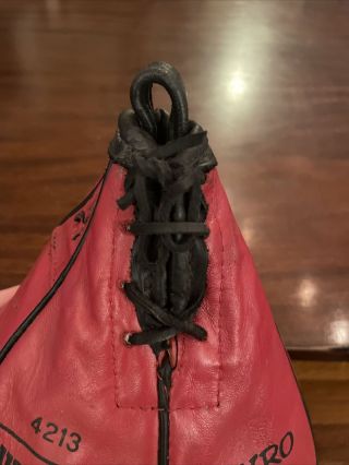 Vintage Everlast Leather Punching Bag,  No.  4213,  Red,  Gyro Balanced Speed Bag 3