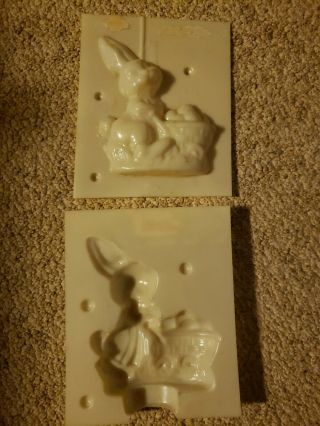 Vintage Pourette Plastic Candle Mold Easter Rabbit Bunny