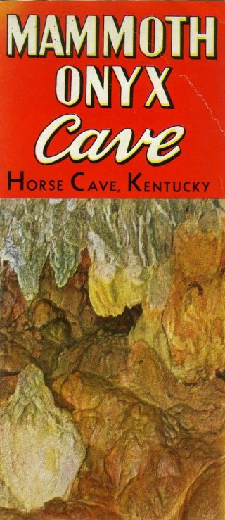 Mammoth Onyx Cave Kentucky Vintage Brochure