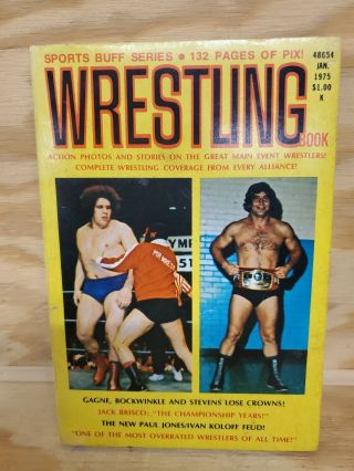 Vintage Sports Buff Series Wrestling Paper Back Book 1975 Complete Giant Rhodes