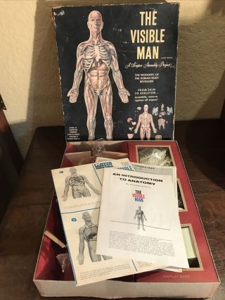 Vintage The Visible Man Model Assembly Science Kit Renwal 1959 Parts Bags