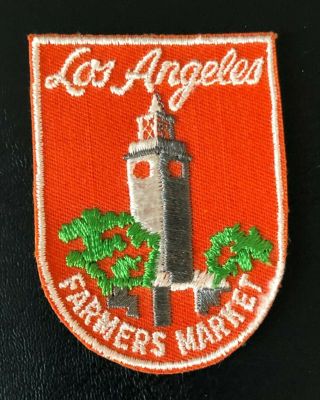 Los Angeles Farmers Market Clock Tower Souvenir Embroidered Patch Badge
