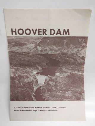1966 Hoover Dam Tour Guide.  Includes History,  Construction,  And Design Photos