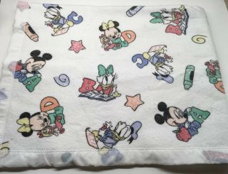 Vintage Dundee Baby Blanket Satin Edge Made Usa Baby Disney Charters Alphabet