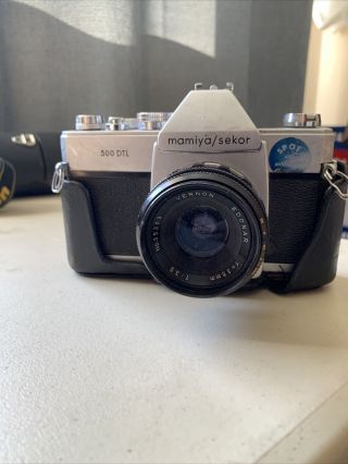 Vintage Mamiya Sekor 500 Dtl Film Slr Camera Auto Vernon Edonar 1.  35 Lens