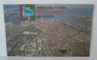 Vintage Welcome To The Freedom Trail Boston Ma Booklet Travel Brochure Mx9