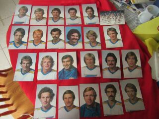 Vintage 1978 - 79 St.  Louis Blues Hockey Team Postcards -