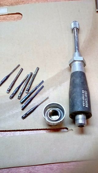 Vintage Craftsman Dd 9 - 4221 Push Drill With 8 Bits Usa