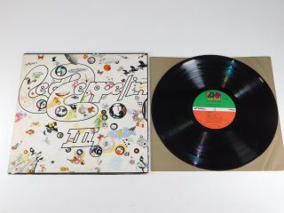 Vintage Led Zeppelin Iii 3 Atlantic Sd19128 Pinwheel Cover Vinyl Lp Record Album