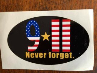 Sept 11,  2001 Sticker 9/11 Never Forget York City World Trade Center
