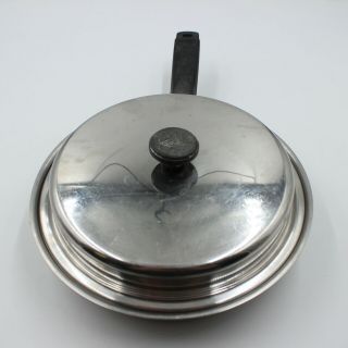 Vintage Lifetime Stainless Steel Cookware 9 " Frying Pan Skillet With Lid T304