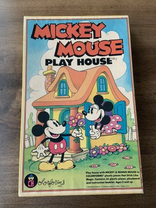 Vintage Mickey Mouse Play House Colorforms 1980 