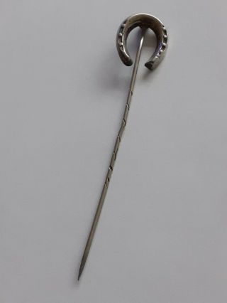 Vintage Silver Stick Pin Brooch Horse Shoe Shaped