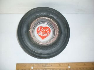 Vintage Firestone Tire Ashtray I Love My Stones
