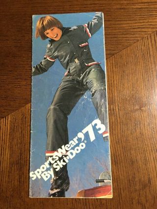 1973 Vintage Ski - Doo Snowmobile Fold Out Clothing Brochure