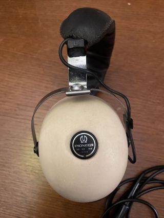 Vintage Pioneer Se 30 8 Ohm Stereo Headphones White Hifi Japan