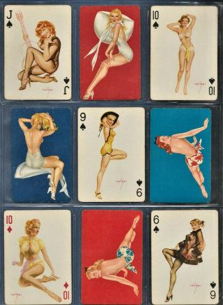 9 Alberto Vargas Vintage Pin Up Playing Cards Near 5 Vargas Vanities Sexy B