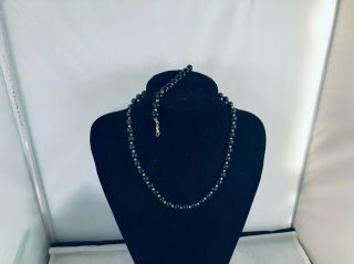 Vtg.  Monet Demi Black Lucite & Gold Tone Beaded Necklace & Bracelet