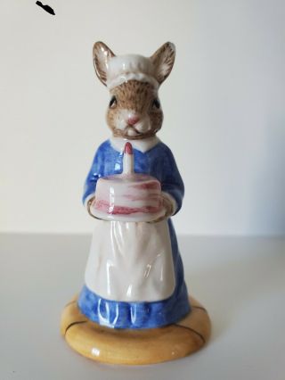 Vintage Royal Doulton Bunnykins Figurine - " Happy Birthday " - Cake Candle