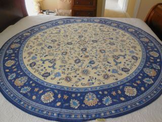 Vintage Vent Du Sud Round Tablecloth 100 Cotton Made In France Bright Colors