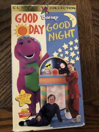 Barney - Good Day,  Good Night (vhs,  1997) Vintage Collectible