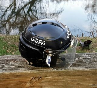 Vintage Jofa 390 Sr Ice Hockey Helmet Mens Size 55 - 62 With Shield