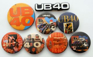Ub40 Badges 8 X Vintage Ub40 Pin Badges Labour Of Love Red Red Wine