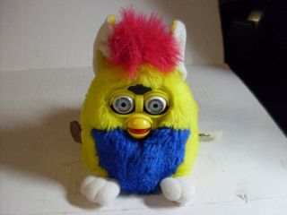 Vintage 1999 Furby By Tiger Yellow,  Blue And Pink