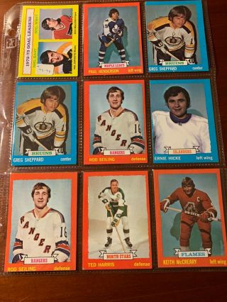 1973 - 74 Vintage Topps Hockey Cards Phil Esposito,  Darryl Sittler 90,