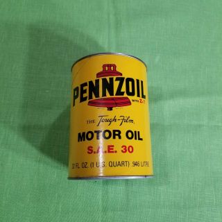 Vintage Pennzoil 1 Quart Oil Can Full Old Stock 3531 S.  A.  E.  30