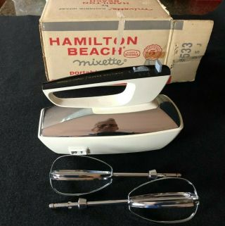Cream White Vintage Hamilton Beach Mixette Hand Electric Mixer Model 79