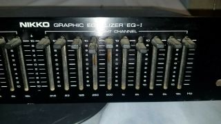 ✅ vintage Nikko graphic equalizer eq - 1 rack mount 2