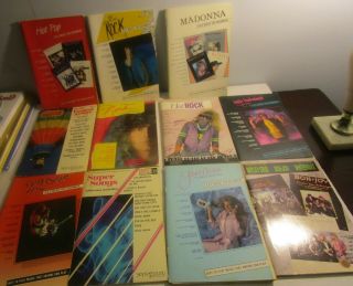 11 Vintage Classic Rock Music Sheet Books Guitar And Piano