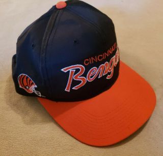 Vintage Cincinnati Bengals Sports Specialties Hat Snapback Orange/black