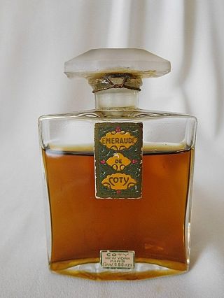 Vintage Coty Emeraude 0.  80 Oz Parfum / Perfume Bottle