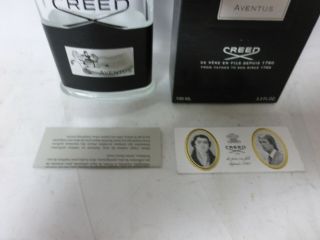 EMPTY Creed Aventus 100ML 3.  3OZ.  Men ' s Eau de Parfum Empty Bottle & Box 2