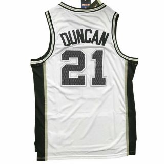 Vintage San Antonio Spurs Tim Duncan Authentic Basketball Jersey Mens Size L